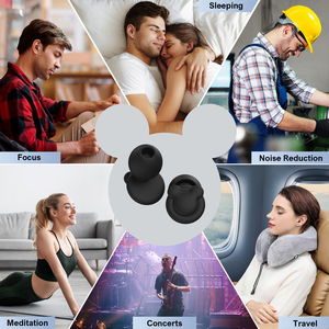 Tapones de Silicona para los Oídos con Función de Reducción de Ruido, Protección Auditiva, Aislamiento Acústico, Tapones para Dormir que Reducen el Ruido - Product Image 6