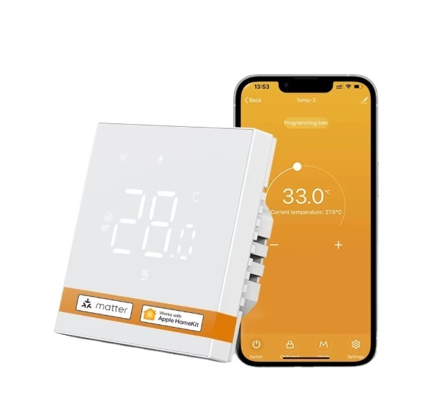 Tuya Matter Smart Thermostat WiFi Electric Water Floor Heating Temperature Controller For Alexa Google Apple Smartthings