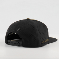 Casquette Snapback en molleton 5 panneaux personnalisée style Hip Hop avec logo brodé, bicolore, unisexe, imperméable, performance tropicale
