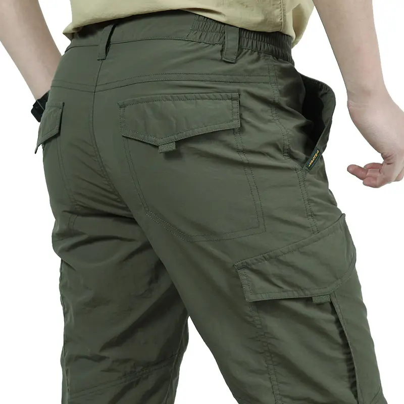 Quick Dry Casual Pants Men Summer Style Trousers Men's Tactical Cargo Pants Male lightweight Waterproof Trousers