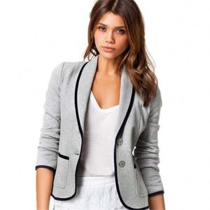 Oemtailor OEM Women's Business Suits Single <b>Button</b> Woven Cotton Printed Anti-shrink Hand Embroidery <b>Blazer</b> - Product Image 1