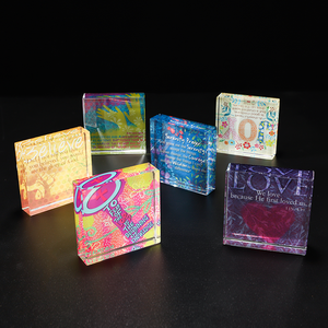 Wholesale Factory Cheaper Crafts the Holy <strong>Bible</strong> Color <strong>Printing</strong> Custom Crystal Glass Paperweight - Product Image 6