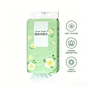 Mouchoirs en papier ultra doux en pâte <span class=keywords><strong>de</strong></span> bois vierge pour usage domestique, absorbants, écologiques, en paquet souple, à suspendre - Product Image 1