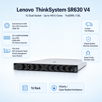 Serveur en rack 1U SR630 V4, double socket, 32 DIMM DDR5, PCIe 5.0 NVMe E3.S, GPU pour HPC, IA, virtualisation cloud, entreprise
