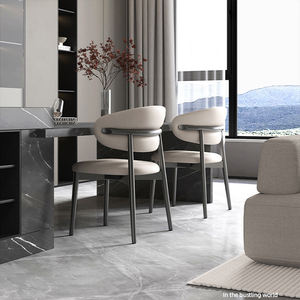 Kadife/sherpa ahşap <span class=keywords><strong>Vintage</strong></span> yemek sandalyeleri Nordic rahat döşemeli mobilya sandalyeler olaylar restoran için - Product Image 3