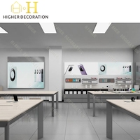 Vitrine murale en verre pour l'électronique numérique, présentoir pour téléphones portables, mobilier d'intérieur pour magasin de téléphonie mobile