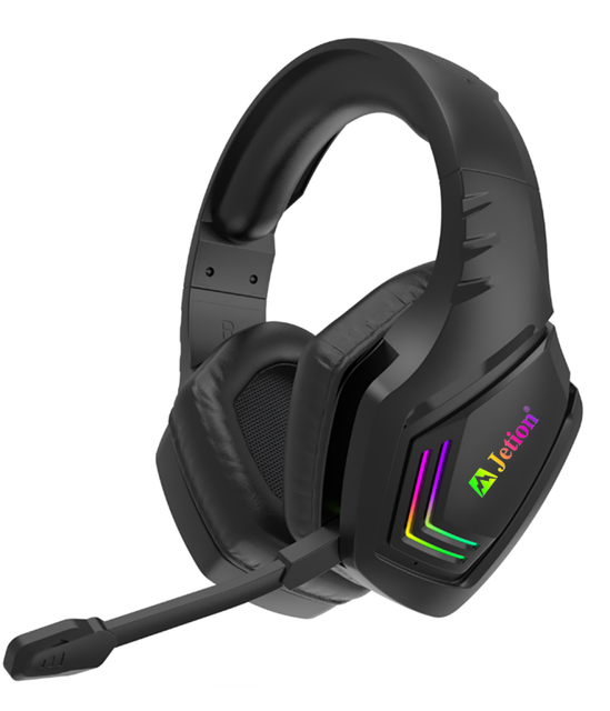 PJT-DEP2455 Black RGB Light Gaming Wired Headset with LED Battery Indicator Noise Cancelling & IPX-4 Waterproof for Ear Travel