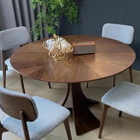 Table à manger multifonctionnelle de style médiéval en bois massif avec plateau en pierre, couleur noyer blanc pur, idéale pour les petits appartements.