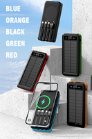 Banco de Energía Solar Portátil de 10000mAh, Cargador Inalámbrico Magnético, Batería Externa de Carga Rápida
