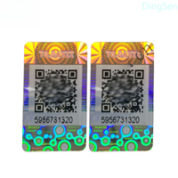 Autocollant holographique anti-contrefaçon étiquette anti-fausse avec code Qr numéro de série code à barres impression à gratter