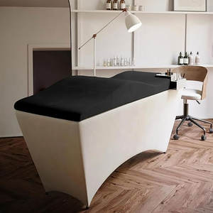 Qualité mémoire mousse vague <span class=keywords><strong>forme</strong></span> salon topper couverture amovible pliable cils lit topper pour massage du corps - Product Image 1