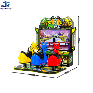 Máquina de Carreras de Caballos Operada con Monedas para 3 Jugadores, Simulador de Movimiento Dinámico para Parques de Diversiones - Product Image 1