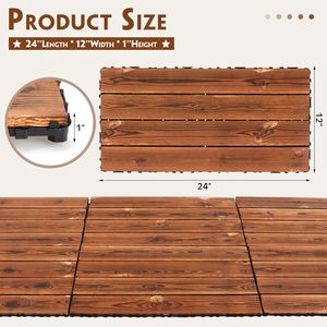 Dalles de terrasse en bois emboîtables à base plastique, parquet extérieur, dalles de sol DIY, vente chaude - Product Image 2