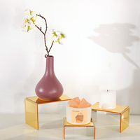 Ensemble de 6 présentoirs verticaux en acrylique doré-un choix idéal pour les présentoirs de gâteaux, de desserts et de bijoux