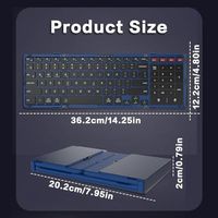 Tastiera Pieghevole OEM ODM Wireless a 4 Canali Multi-Dispositivo Ricaricabile con Touchpad e Tastierino Numerico Portatile da Viaggio