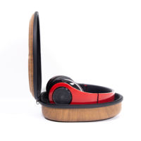 Nouvelle conception, étui pour casque en cuir PU rigide EVA personnalisé ISO avec fermeture éclair, résistant à l'eau, antichoc, 2-3 compartiments pour les voyages