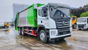 Camión Compactador de <span class=keywords><strong>Basura</strong></span> de Servicio Pesado Dongfeng Huashen de 26 Metros Cúbicos, 6x4, Yuchai 300HP, Cargador Trasero, Venta Directa de Fábrica - Product Image 2