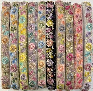 Nouvelle Collection Fleur Tule Net Sequin Broderie Dentelle Garniture pour Cadeau Emballage et Décorations Offres en Gros - Product Image 3