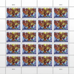 2022 Hanukkah 2022 PONY CAR US Forever Fostage Stamps Un foglio contiene 20 pezzi Uso commerciale e da collezione - Product Image 3