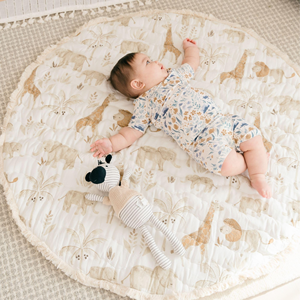 Tapis d'activités pour bébé, temps sur le ventre, 40 x 40 pouces, tapis de jeu réversible pour garçons et filles, jungle, chambre d'enfant - Product Image 5