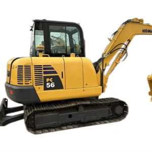 Mini pelle sur chenilles KOMATSU PC56 de 5 tonnes Japon Original bon état heures basses Caractéristiques Bon moteur pompe à engrenages Pelles d'occasion - Product Image 1