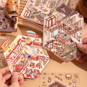 Adesivo <span class=keywords><strong>di</strong></span> scena 3D della serie del <span class=keywords><strong>mondo</strong></span> <span class=keywords><strong>di</strong></span> capibara Mini per i regali promozionali - Product Image 4