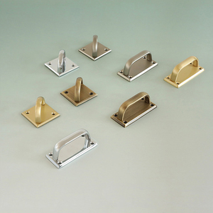 Qiansi hk0644 vuông rắn brass đồ nội thất xử lý với backplate chải Nickel Tủ núm ngăn kéo tủ Closet <span class=keywords><strong>Door</strong></span> <span class=keywords><strong>handles</strong></span> - Product Image 3