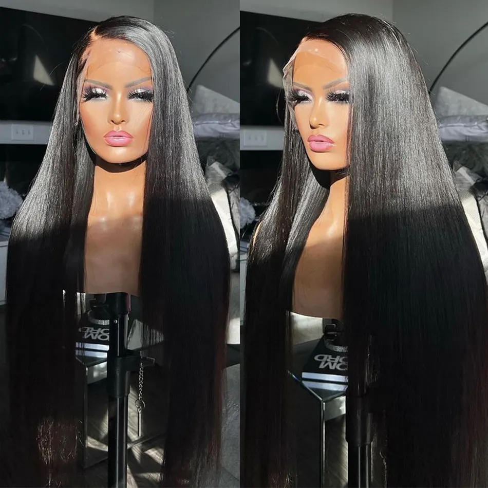 factory price wholesale human hair wigs real bone straight 180% 200% density lace front hd lace wigs with baby hair on sale