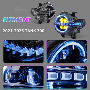 ไฟหน้า LED AURON 12V 60W 6000K 6000 ลูเมนส์ พร้อมไฟ DRL ด้านหน้า สำหรับ Tank 300 ปี 2019-2025 (ติดตั้งเพิ่มเติม/อัพเกรด) - Product Image 3