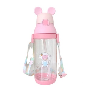 Botella de Agua Deportiva Portátil de Gran Capacidad a Prueba de Fugas con Diseño de Dibujos Animados, Nuevo Estilo Chino, Escala de Medición - Product Image 5