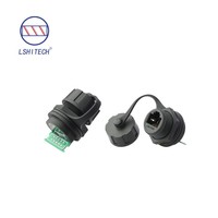 Connecteur femelle étanche Lshitech 8P8C RJ45 à passage direct, adaptateur Ethernet industriel pour communication de données haute vitesse