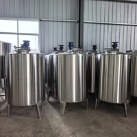 Mélangeur multifonction en acier inoxydable pour liquides chimiques et cosmétiques, cuve de mélange à double enveloppe avec agitateur
