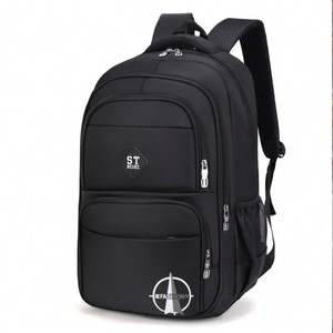 Fashion Stylish Polyester <b>Waterproof</b> Laptop <b>School</b> <b>Backpack</b> with Geometric Pattern and Zipper Closure Large Capacity - Product Image 1