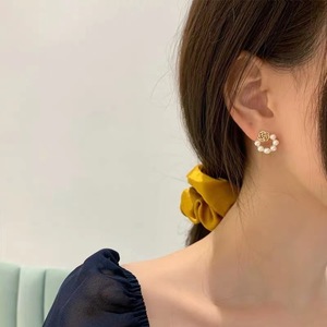 WENCHI S925 Plata Oro Rosa Anillo de Oreja con Perlas DIY de 3-4mm, Anillo de Perlas Múltiples 11107 Soporte Hueco - Product Image 4