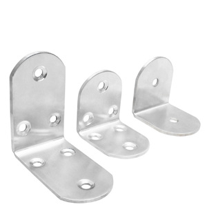 Wholesale Stainless Steel 90 Degree L‑Shape <b>Corner</b> Bracket Round End Furniture <b>Cabinet</b> Wall Mount Support Connecting Hardware - Product Image 5