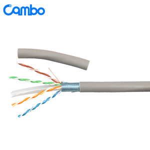 1000Mbps PVC Áo khoác cat6A Cat6 trong nhà ngoài trời u/FTP FTP Mạng Cáp 100m/305m 0.51 mét FTP LAN Cáp với Messenger - Product Image 3