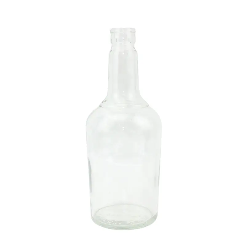 Tampas de garrafas de vidro transparente 700ml para bebidas alcoólicas, vodka, uísque, vinho, suco de frutas, tequila, champanhe, superfície para serigrafia