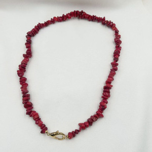 <span class=keywords><strong>Collana</strong></span> alla Moda da 24 Pollici (<span class=keywords><strong>60</strong></span> <span class=keywords><strong>cm</strong></span>) con Quarzo Rosa, Corallo Rosso e Pietre Naturali, Chiusura in Acciaio Inossidabile Placcato Oro 18K - Product Image 2