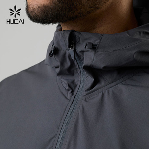 Custom Men Polyester Front Pockets <strong>Waterproof</strong> Windproof <strong>Thin</strong> Autumn Half Zip Sports Running Outdoor <strong>Jacket</strong> - Product Image 3