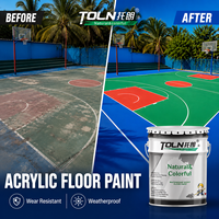 Peinture acrylique imperméable en gros pour sols, revêtement antidérapant pour terrains de sport extérieurs (basketball et tennis)