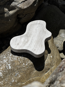 Bandeja Rectangular de Travertino Natural Francés Stonekocc, Grabada, Móvil, Multifuncional, Semi-<span class=keywords><strong>Manual</strong></span>, Estilo Wabi Sabi, Decorativa - Product Image 6
