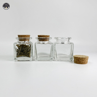 Pot de rangement de luxe en verre hermtique, 1 unité, pour emballage de téflon à thé avec bouchon en bois