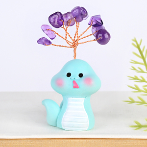 Thiết Kế Mới Dễ Thương Động Vật Phim Hoạt Hình Nhựa Hoàng Đạo Bức Tượng Nhỏ Với Pha Lê Tiền Cây May Mắn Cho Trẻ Em Tháng Mười - Product Image 5