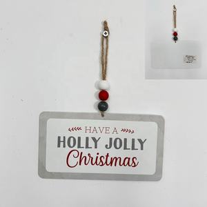 เครื่องประดับคริสต์มาสโลหะคุณภาพสูงรักษ์โลก Holly Jolly พร้อมป้ายพิมพ์ UV ลายสุขสันต์วันคริสต์มาส ของขวัญตกแต่งในกล่องเหล็ก - Product Image 2