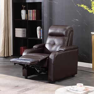 Sillón Reclinable de Cuero Minimalista Italiano, Silla de Masaje Eléctrica de un Solo Asiento para Sala de Estar, Uso para Adultos Mayores - Product Image 3