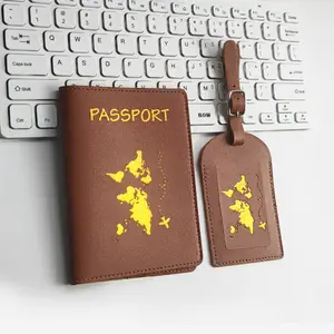Conjunto de etiquetas de equipaje con Logo dorado, accesorio de regalo promocional colorido, Color puro, el más Popular