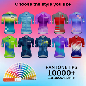 Vente en gros de vêtements de <span class=keywords><strong>cyclisme</strong></span> Hauts pour femmes Chemises de vélo à manches courtes Vêtements de vélo à fermeture éclair complète Veste de vélo Maillot de <span class=keywords><strong>cyclisme</strong></span> personnalisé - Product Image 3