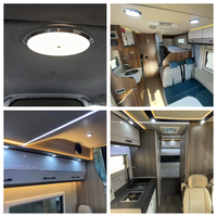 Dreifarbige Temperatur-Deckenleuchte 12V 24V mit Schalter für Wohnmobil/Campervan/Anhänger/Boot/Reisemobil 8W 630lm 140mm