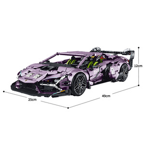 10653 High-Speed Stunt Car 1:10 <b>Building</b> <b>Block</b> Car Model High-Difficulty Assembly Children's Toy - Product Image 1
