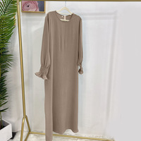 Multi Color Abaya 2024 Nouvelle Femme Vente en Gros Muslim Lady Long Sleeve Breathable Fancy Dress Palestinian Abaya